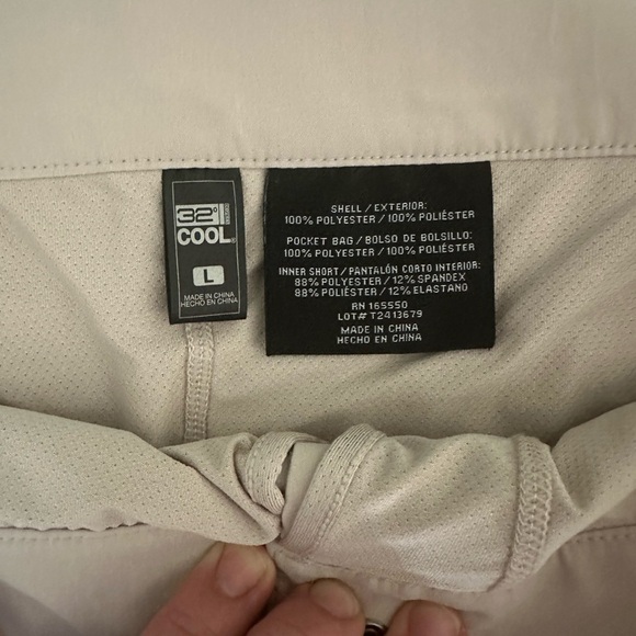 NWT 32 Degrees Light Beige Marble Women's Skort with pockets size Large - Picture 5 of 7